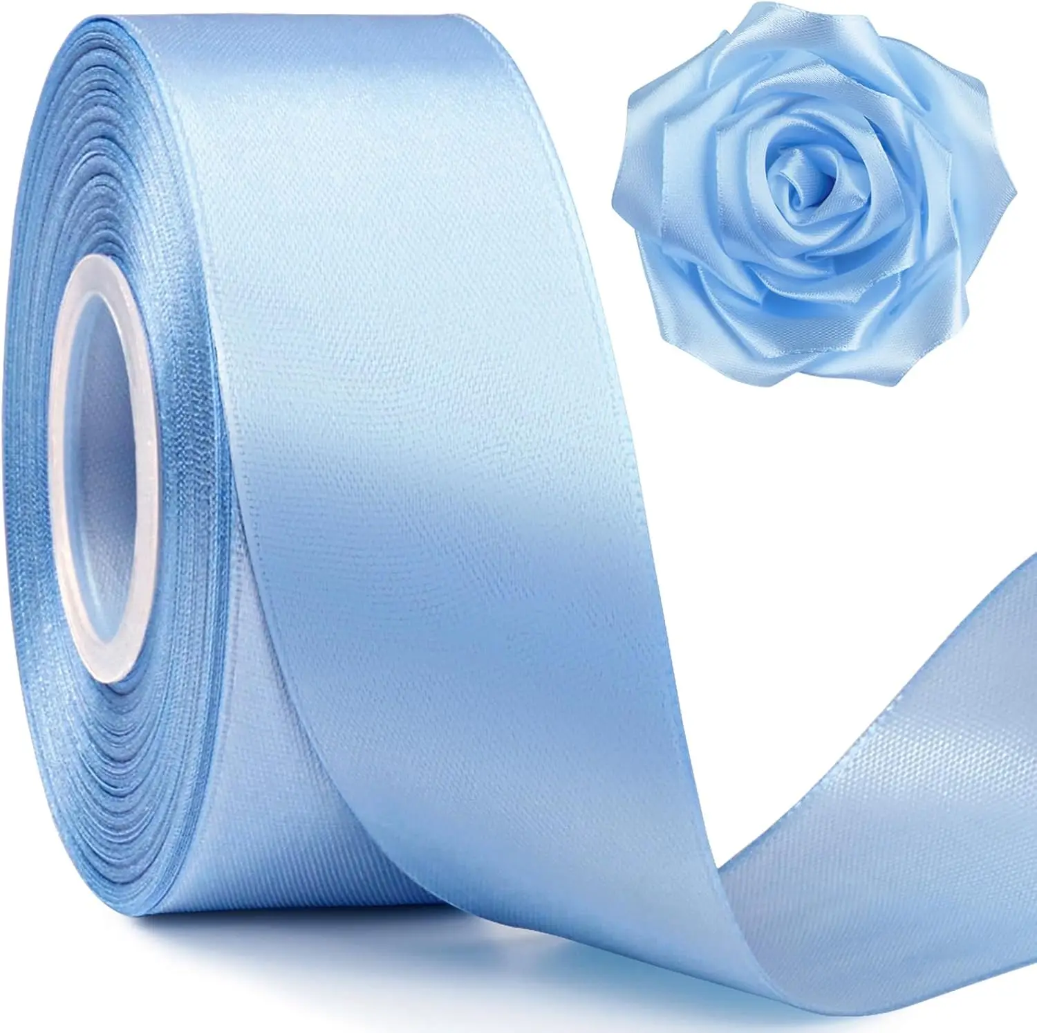 1.5" Wide Sky Blue Satin Ribbon 50 Yards, Polyester Fabric for Gift Wrapping, Wedding Decor, Flower Bouquets, Crafts
1.5" Wide Sky Blue Satin Ribbon 50 Yards, Polyester Fabric for Gift Wrapping, Wedding Decor, Flower Bouquets, Crafts