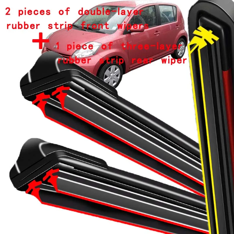 Для Daihatsu Sirion MK2 2005-2012 2006 2007 2008 стеклоочиститель передние и задние щетки стеклоочистителя лобовое стекло щетки 20 "+ 16" + 14"
Для Daihatsu Sirion MK2 2005-2012 2006 2007 2008 стеклоочиститель передние и задние щетки стеклоочистителя лобовое стекло щетки 20 "+ 16" + 14"