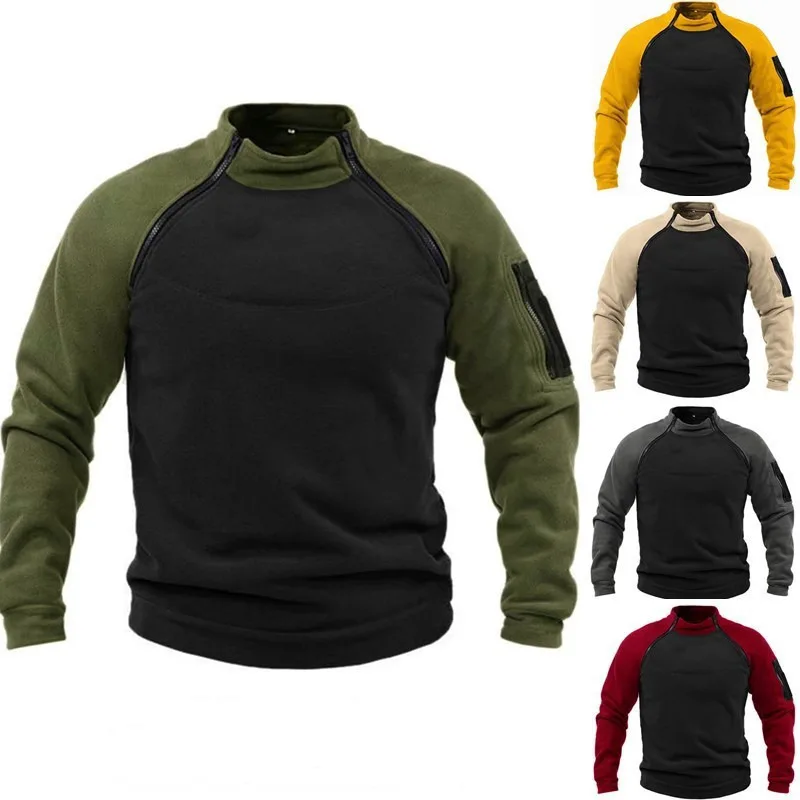 2023 New Men's Stand-up Collar Hoodie Loose Double Sleeve Color Patchwork Outdoor Warm Breathable Tactical Top
2023 New Men's Stand-up Collar Hoodie Loose Double Sleeve Color Patchwork Outdoor Warm Breathable Tactical Top