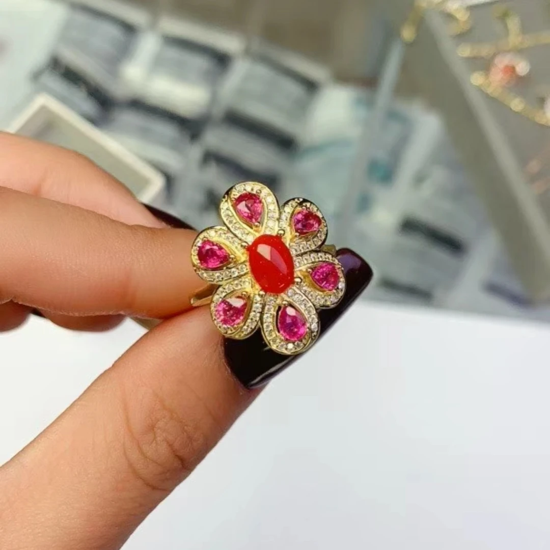 KJJEAXCMY Natural Coral Pink Sapphire Mixed Women's Ring S925 Pure Silver Exquisite Inlaid High Clarity Gem Support Testing
KJJEAXCMY Natural Coral Pink Sapphire Mixed Women's Ring S925 Pure Silver Exquisite Inlaid High Clarity Gem Support Testing