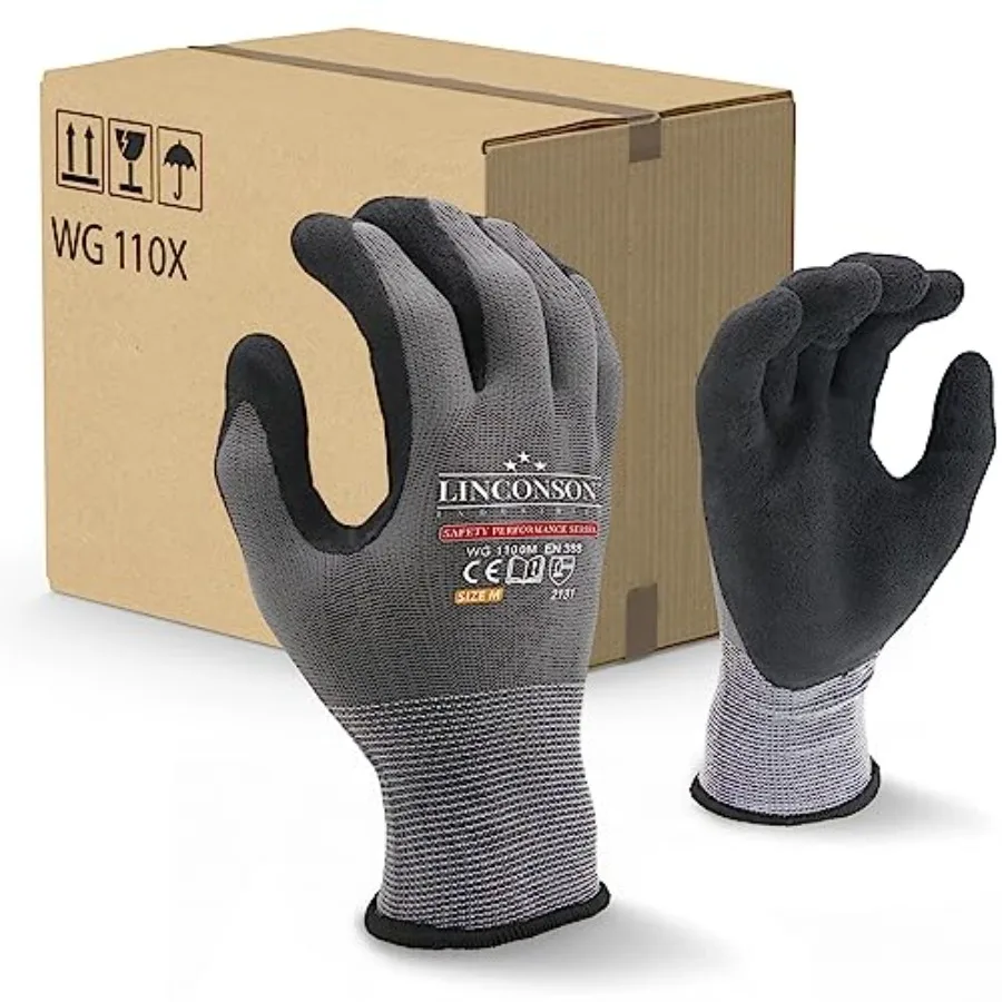 linconson 12 Pack Safety Performance Series Construction Mechanics Work Gloves
linconson 12 Pack Safety Performance Series Construction Mechanics Work Gloves