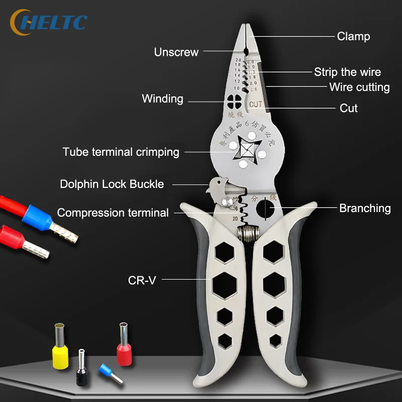 1pcs Metal Multifunctional Cable Cutter Curved Mouth Wire Stripper Crimping Pliers Electrician Wire Stripper Winding Hand Tools
1pcs Metal Multifunctional Cable Cutter Curved Mouth Wire Stripper Crimping Pliers Electrician Wire Stripper Winding Hand Tools