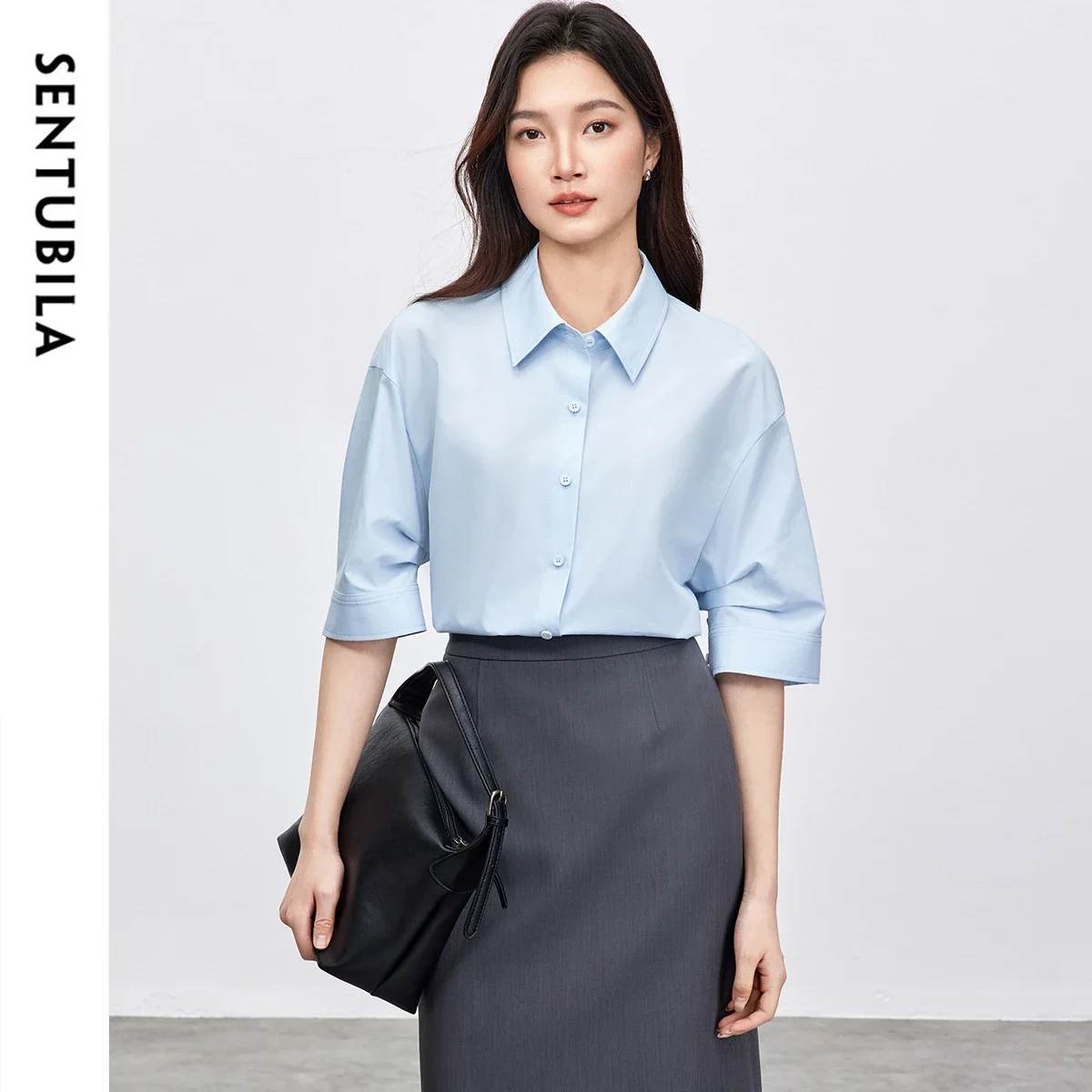 Женская летняя рубашка SENTUBILA 2026, повседневная, для офиса, с коротким рукавом, на пуговицах, топ, женская одежда 152C59319
Женская летняя рубашка SENTUBILA 2026, повседневная, для офиса, с коротким рукавом, на пуговицах, топ, женская одежда 152C59319