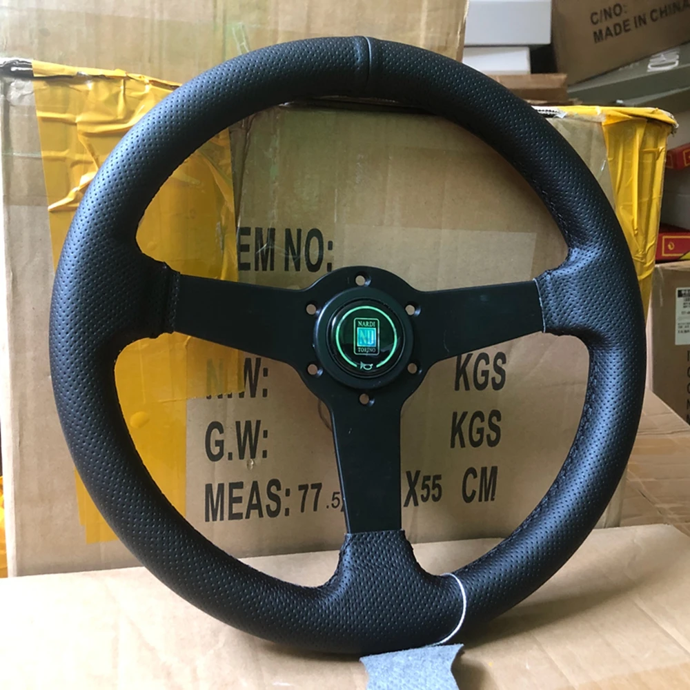 Плоское черное 13-дюймовое рулевое колесо Nardi JDM для дрифта гоночного ралли из натуральной кожи Nardi рулевое колесо Volantes для VW BMW Toyota
Плоское черное 13-дюймовое рулевое колесо Nardi JDM для дрифта гоночного ралли из натуральной кожи Nardi рулевое колесо Volantes для VW BMW Toyota