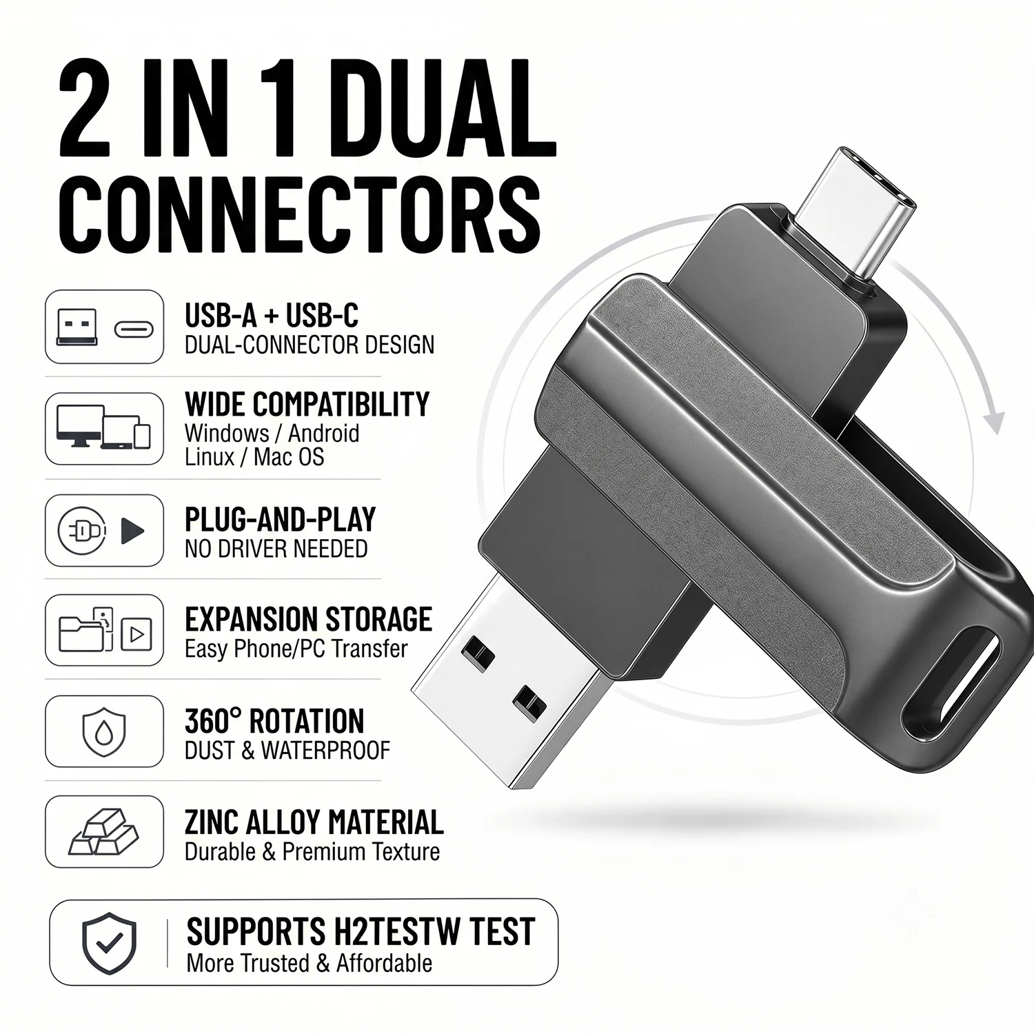 2in1 TYPE-C USB Flash Drive High Speed 2.0 PenDrive 128GB USB Stick 32GB 64GB Pendrive Flash Disk for Android Micro/PC
2in1 TYPE-C USB Flash Drive High Speed 2.0 PenDrive 128GB USB Stick 32GB 64GB Pendrive Flash Disk for Android Micro/PC