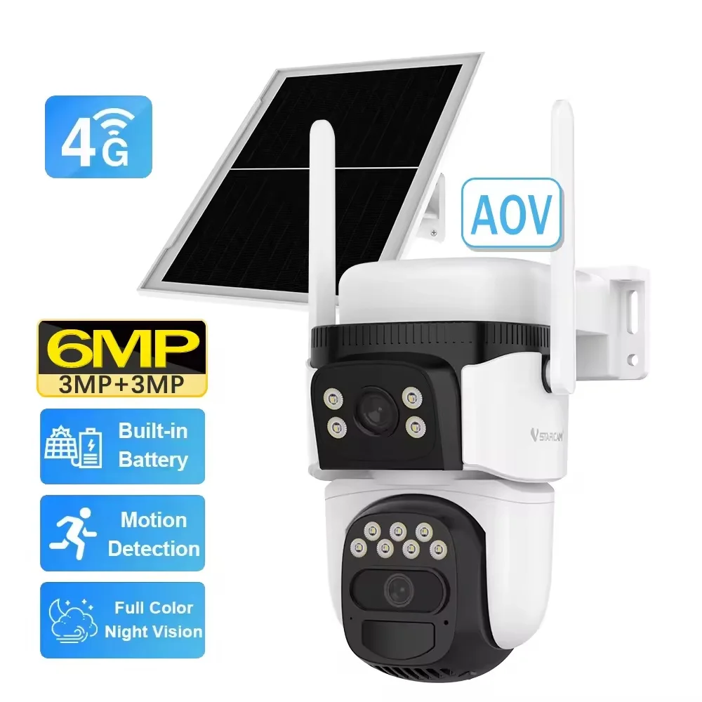 Solar Powered Battery Security Camera 4G LTE CCTV Smart PIR Human Detection IP Camera Real Time Sound Light Alarm Two Way Audio
Solar Powered Battery Security Camera 4G LTE CCTV Smart PIR Human Detection IP Camera Real Time Sound Light Alarm Two Way Audio