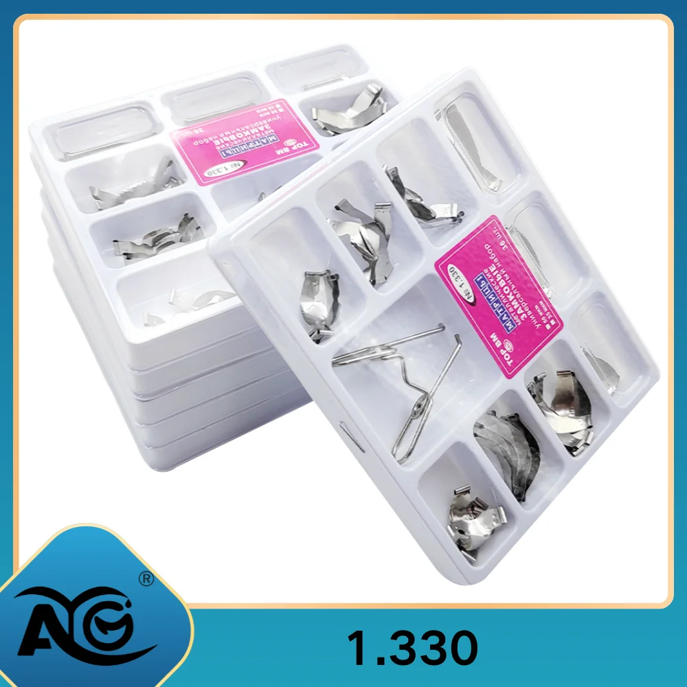 AG Dental Sectional Contoured Metal Matrices Matrix with Springclip No.1.330 Band Resin Clamping/Seperating Ring Dentist Tools
AG Dental Sectional Contoured Metal Matrices Matrix with Springclip No.1.330 Band Resin Clamping/Seperating Ring Dentist Tools