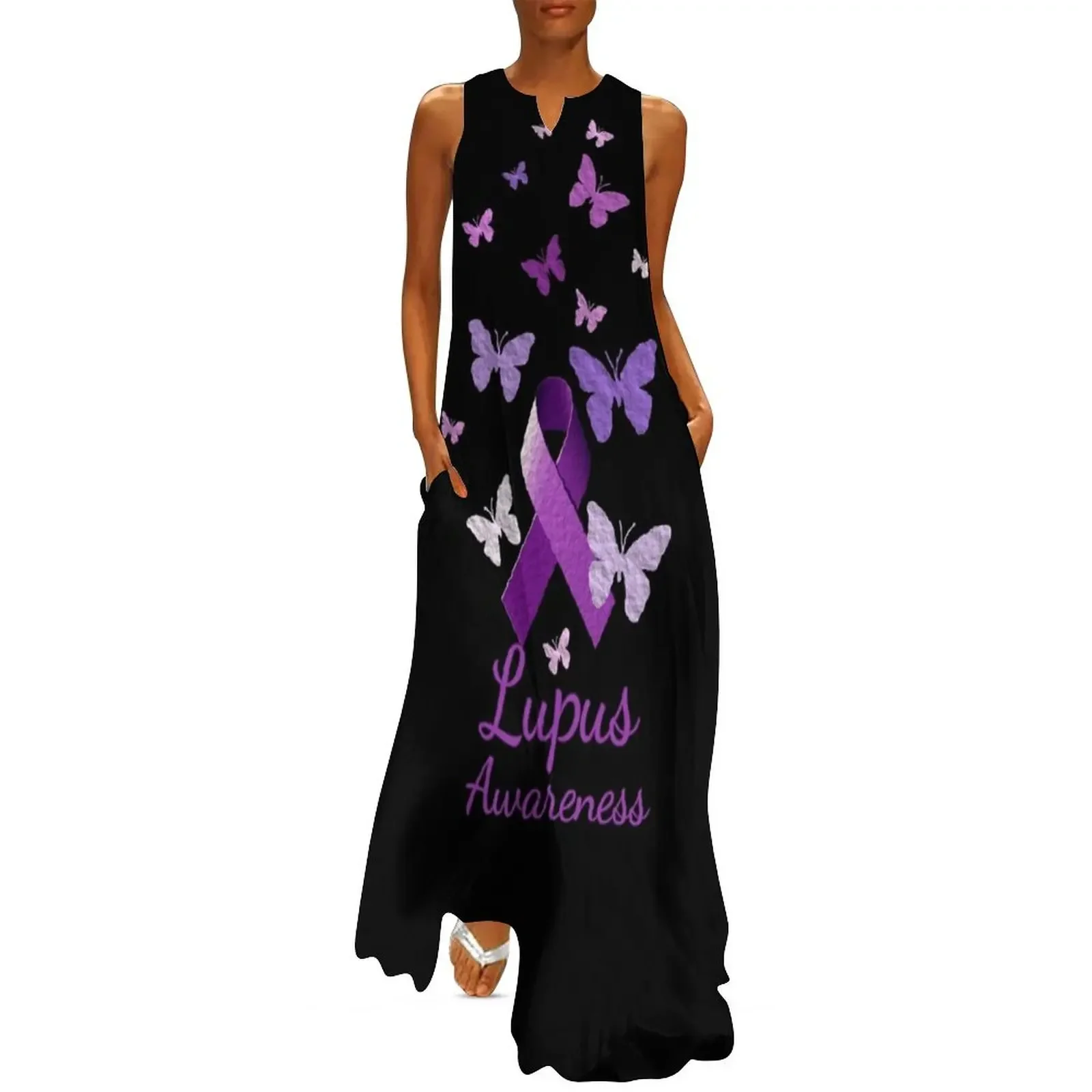 Purple Awareness Ribbon: Lupus Long Dress clothes for women Women's summer dresses Dress
Purple Awareness Ribbon: Lupus Long Dress clothes for women Women's summer dresses Dress