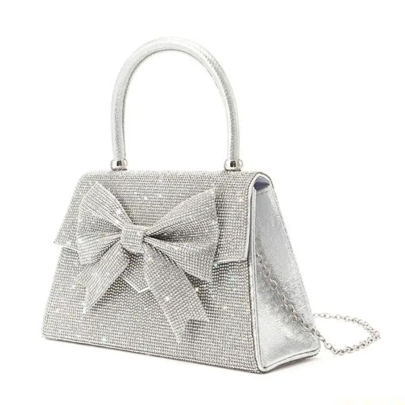 X90D Unique Party Handbag Evening Bag With Glittering Rhinestones Embellishments And Bows Detail Stylish Wedding Purse
X90D Unique Party Handbag Evening Bag With Glittering Rhinestones Embellishments And Bows Detail Stylish Wedding Purse