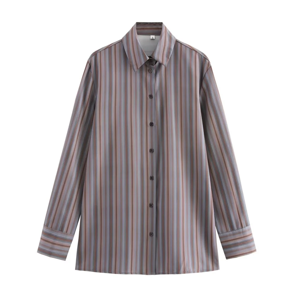Autumn New Product Women's Fashion, Casual, Loose, Versatile Single breasted Striped Long sleeved Collar Shirt
Autumn New Product Women's Fashion, Casual, Loose, Versatile Single breasted Striped Long sleeved Collar Shirt