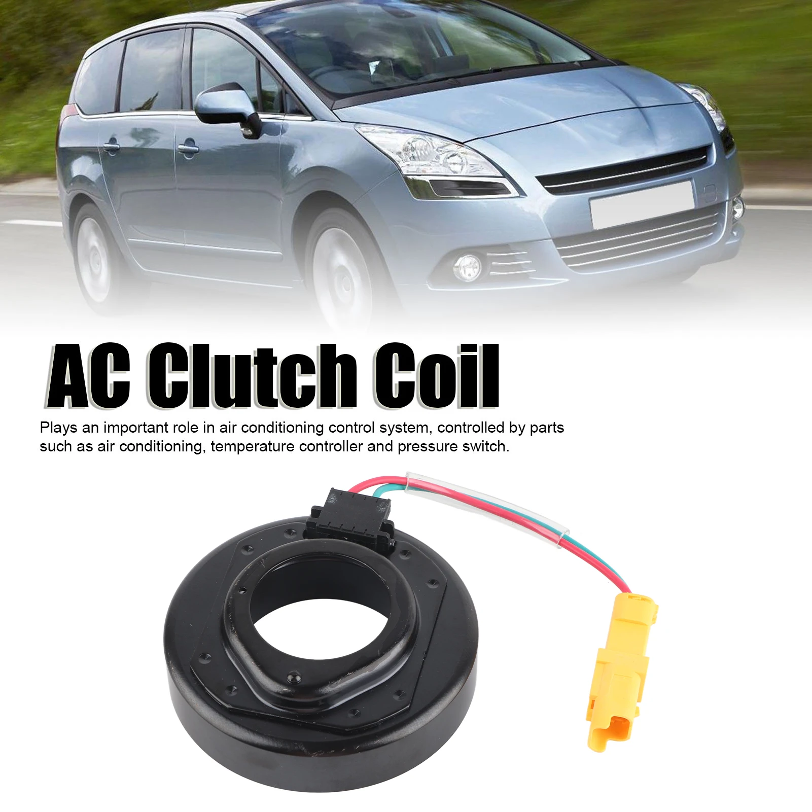 Car AC Compressor Clutch Coil 2 Pin Air Conditioning Magnetic Coil Replacement for Peugeot 307 308 408 508 CC SW 3008 5008
Car AC Compressor Clutch Coil 2 Pin Air Conditioning Magnetic Coil Replacement for Peugeot 307 308 408 508 CC SW 3008 5008