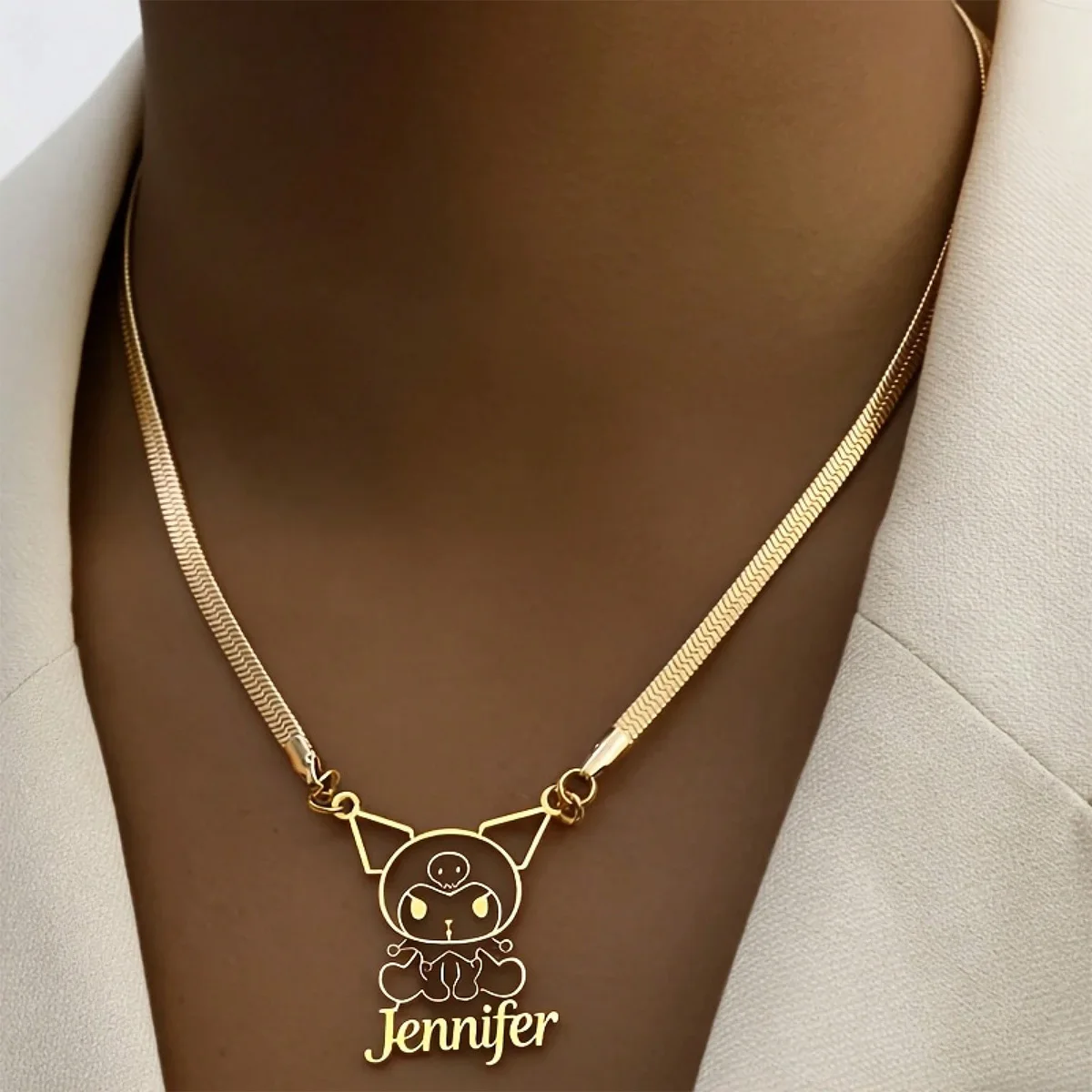 Custom Kuromi Name Necklace For Women Gold Color Snake Chain Pendant Necklace Birthday Party Jewelry Gift
Custom Kuromi Name Necklace For Women Gold Color Snake Chain Pendant Necklace Birthday Party Jewelry Gift