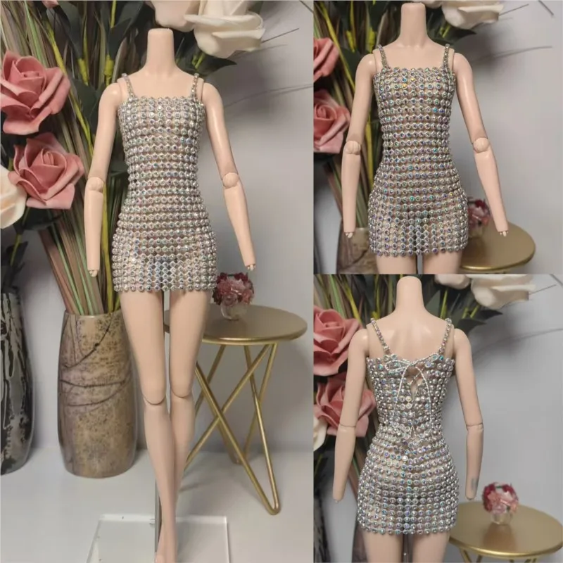 New 1/6 Supermodel Doll Exquisite Clothes High-end Rhinestone Short Skirt Luxury Fashion Dresses For 30cm Dolls Xianxian Dolls
New 1/6 Supermodel Doll Exquisite Clothes High-end Rhinestone Short Skirt Luxury Fashion Dresses For 30cm Dolls Xianxian Dolls
