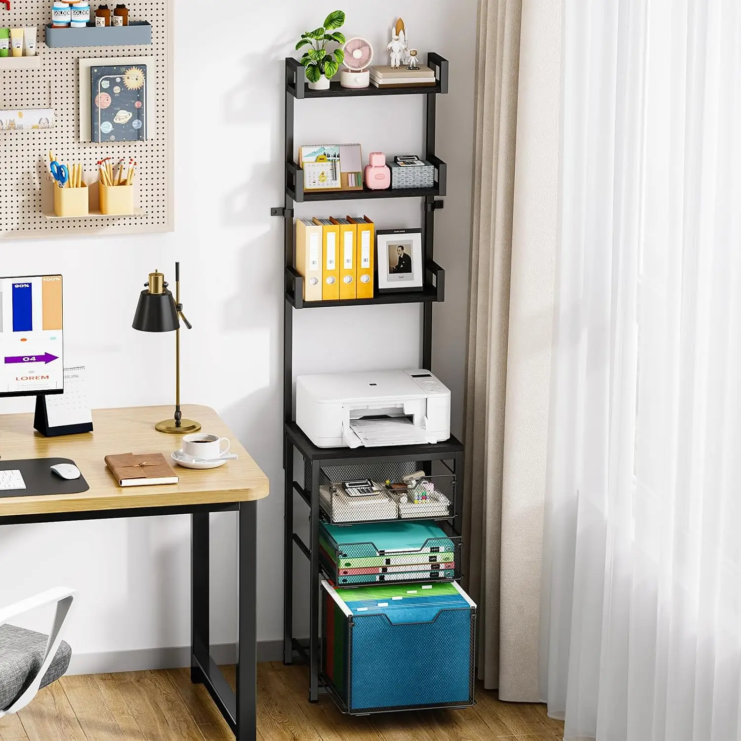 3-Drawer Vertical File Cabinet, 61" Tall Heavy-Duty Metal Mesh Drawers with Printer Stand, Black for Home Office
3-Drawer Vertical File Cabinet, 61" Tall Heavy-Duty Metal Mesh Drawers with Printer Stand, Black for Home Office