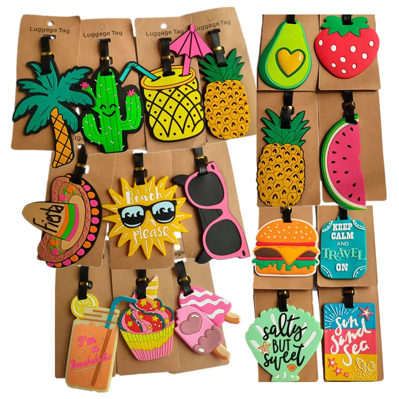 Fiesta Hat Sunglasses Fruit Luggage Tags Suitcase Holder Travel Accessories ID Addres Silica Gel Portable Label Baggage Tag
Fiesta Hat Sunglasses Fruit Luggage Tags Suitcase Holder Travel Accessories ID Addres Silica Gel Portable Label Baggage Tag