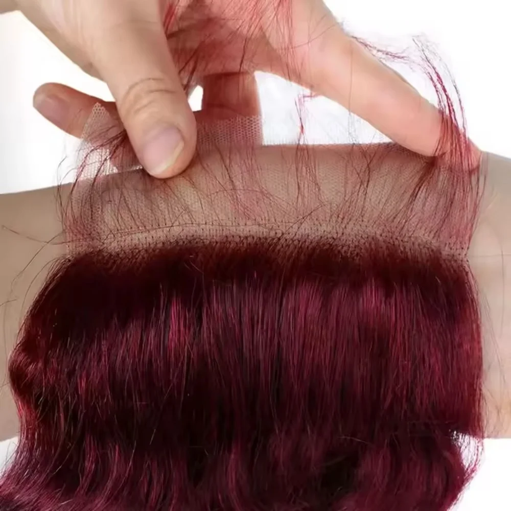99J Burgundy Straight Hair 13X4 Lace Frontal Burmese Remy Human Hair Preplucked 4x4 Transparent Lace Closure Human Hair
99J Burgundy Straight Hair 13X4 Lace Frontal Burmese Remy Human Hair Preplucked 4x4 Transparent Lace Closure Human Hair