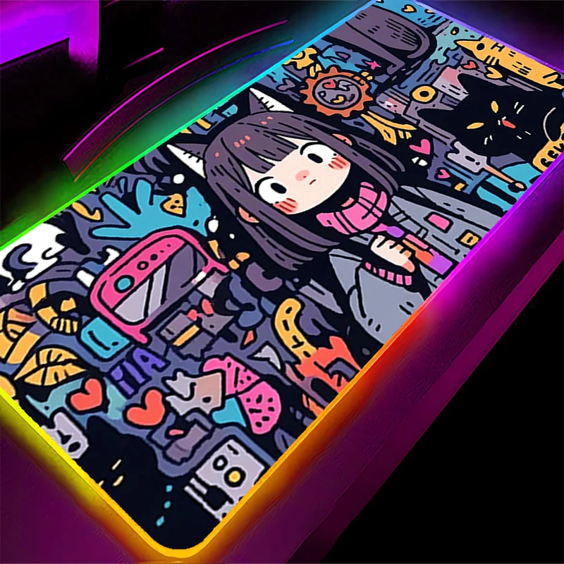 RGB светодиодный коврик для мыши, модный резиновый коврик для мыши с граффити, удлиненный коврик, аксессуары для ПК, настольный коврик, нескользящие игровые коврики, офисный коврик для клавиатуры
RGB светодиодный коврик для мыши, модный резиновый коврик для мыши с граффити, удлиненный коврик, аксессуары для ПК, настольный коврик, нескользящие игровые коврики, офисный коврик для клавиатуры