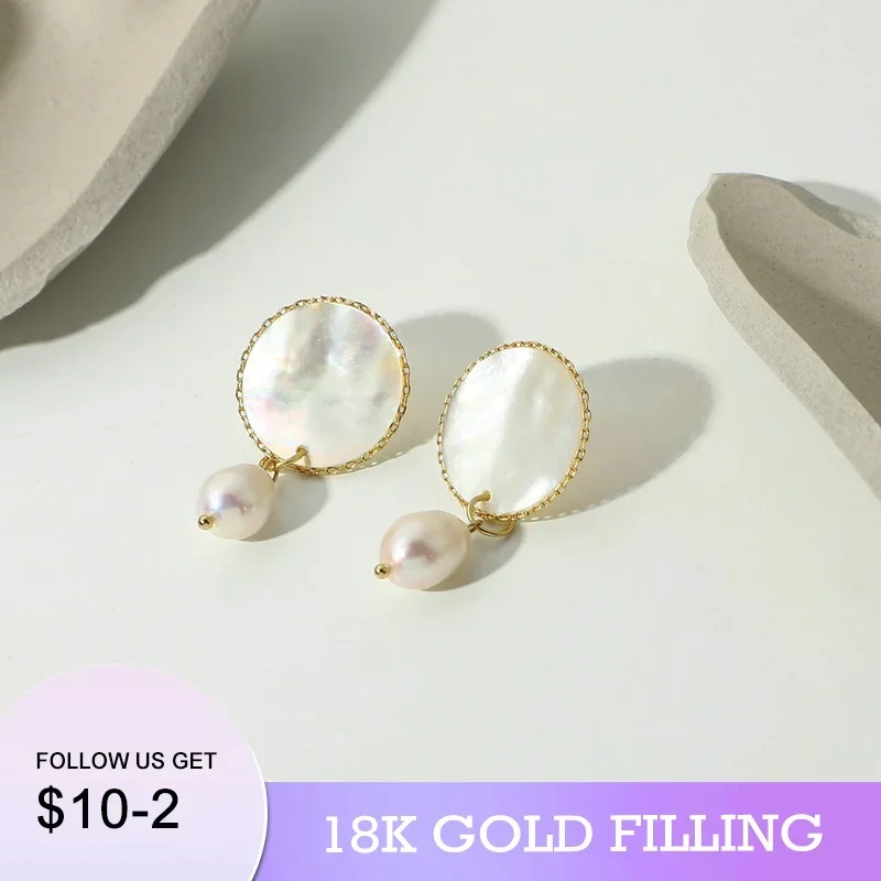 100% Natural White Pearl Shell Earrings Women 18KGF Mother of Pearl Earrings Drop Jewelry Wholesale
100% Natural White Pearl Shell Earrings Women 18KGF Mother of Pearl Earrings Drop Jewelry Wholesale