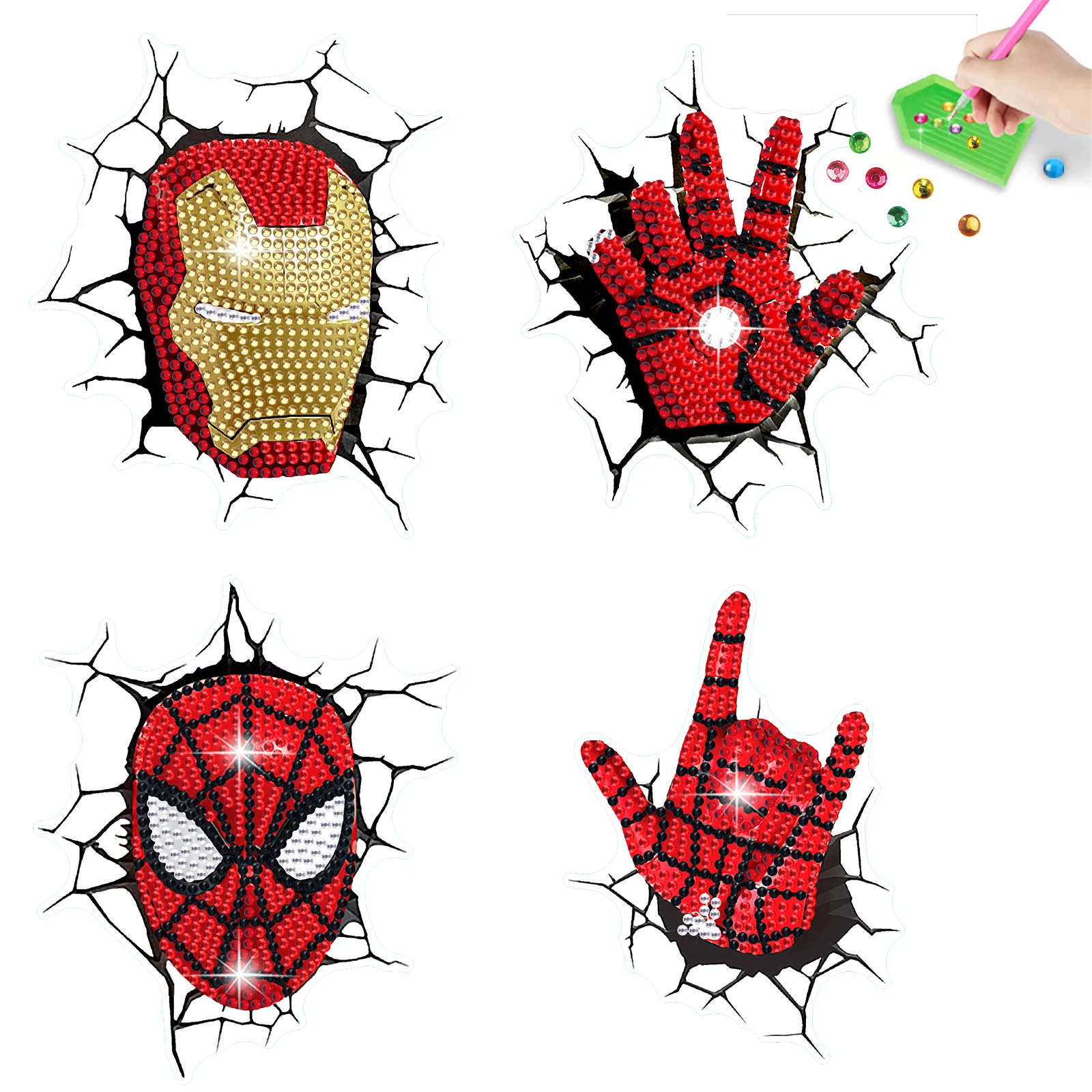 DIY Diamond Painting Kit Cartoon Spider-Man Handmade Material Make Random Sticker Drill Applicable to Attention Training
DIY Diamond Painting Kit Cartoon Spider-Man Handmade Material Make Random Sticker Drill Applicable to Attention Training