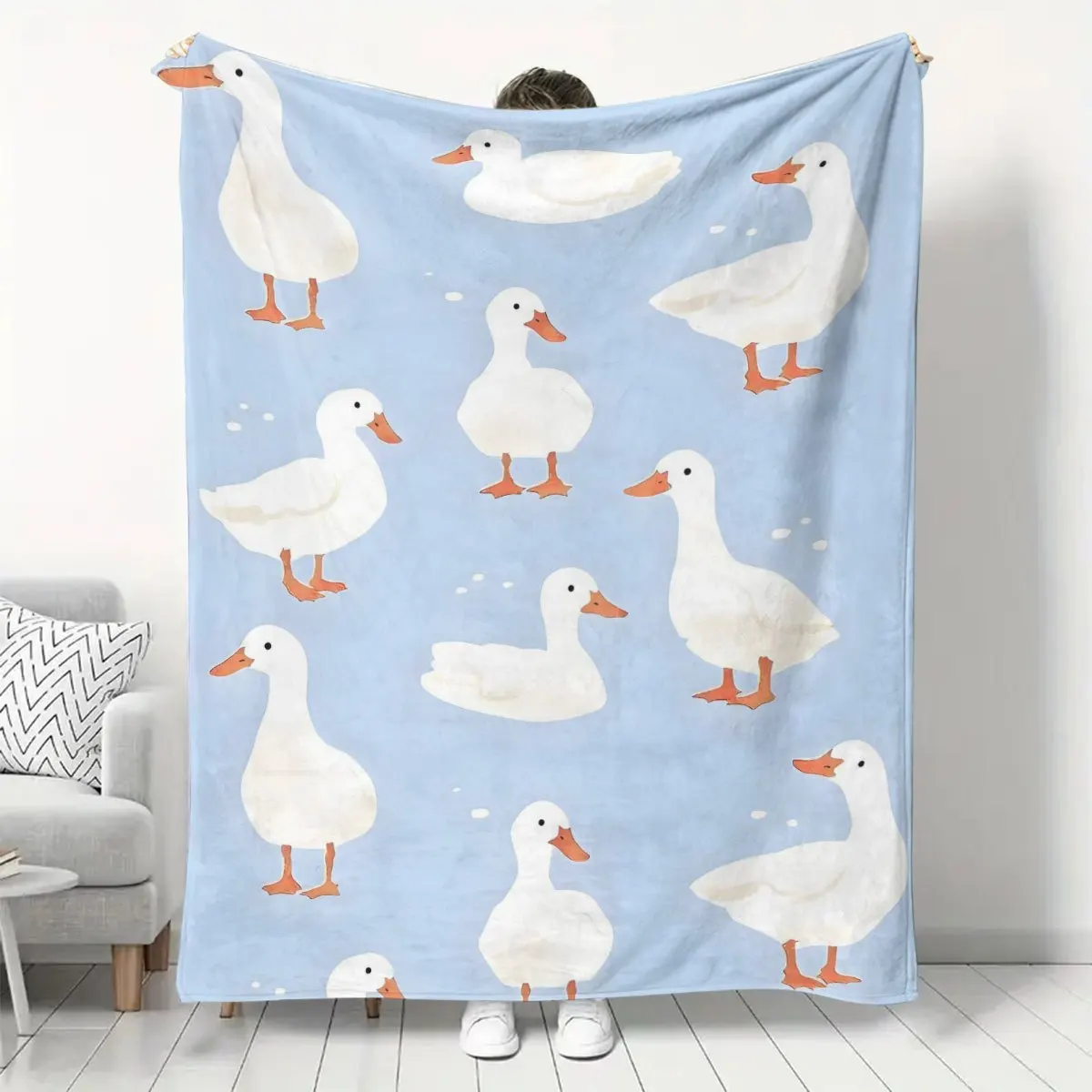 Уютное фланелевое одеяло «Белый гусь» — мягкий, теплый, гипоаллергенный чехол из полиэстера с игривым рисунком «Гусь и снежинка», идеально подходит для
Уютное фланелевое одеяло «Белый гусь» — мягкий, теплый, гипоаллергенный чехол из полиэстера с игривым рисунком «Гусь и снежинка», идеально подходит для