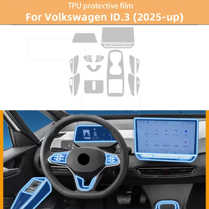 TPU Film for VW Volkswagen ID.3 2025 Center Console Panel Navigation Screen TPU Interior Protective Film Anti-Scratch Styling
TPU Film for VW Volkswagen ID.3 2025 Center Console Panel Navigation Screen TPU Interior Protective Film Anti-Scratch Styling