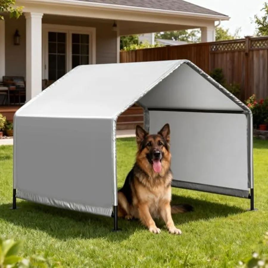 Outdoor dog tent canopy for medium/large dogs, cats, pigs, chickens, geese; waterproof polyester fabric, gray color; sun protec
Outdoor dog tent canopy for medium/large dogs, cats, pigs, chickens, geese; waterproof polyester fabric, gray color; sun protec