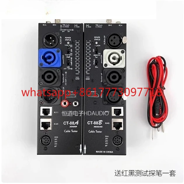 HDMI automatic audio, XLR signal tester, CT-88 separate multi-function cable tester, can measure 16 kinds
HDMI automatic audio, XLR signal tester, CT-88 separate multi-function cable tester, can measure 16 kinds