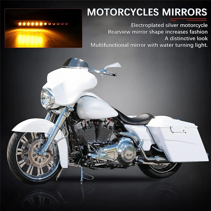 T48C_Боковое зеркало заднего вида для мотоцикла Harley Sportster Softail, серебристый
T48C_Боковое зеркало заднего вида для мотоцикла Harley Sportster Softail, серебристый