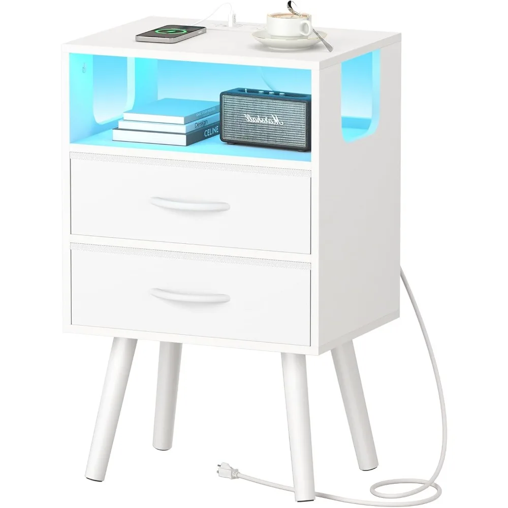 Night Stand with Charger Station, Nightstand withs Fabric Drawers, Bedside Table Nightstands with Storage Shelf, Nightstands
Night Stand with Charger Station, Nightstand withs Fabric Drawers, Bedside Table Nightstands with Storage Shelf, Nightstands