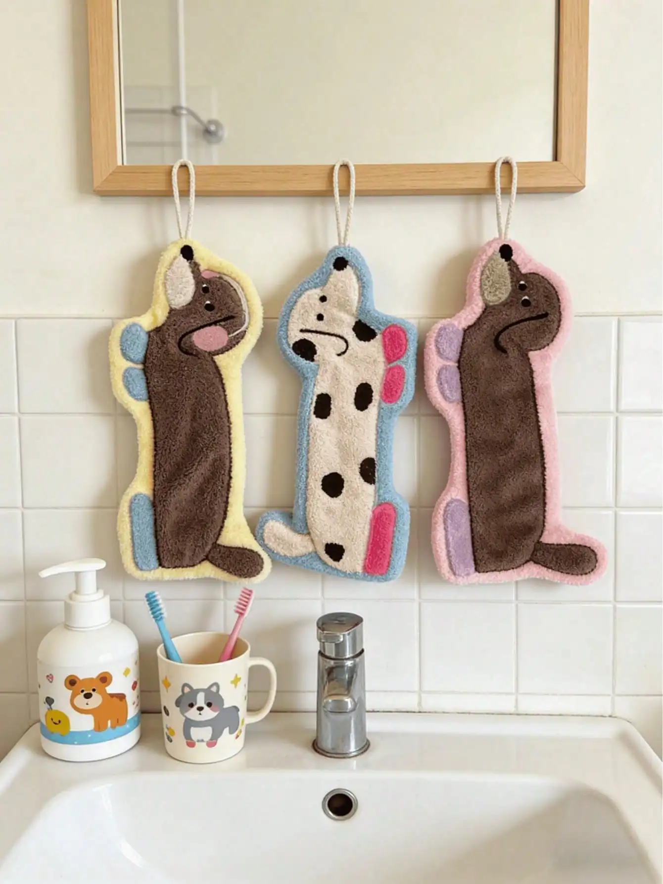 1pc Creative Sausage Dog Pattern Towel, Hanging Design Suitable For Kitchen, Bathroom, Room Decor, Highly Absorbent And Easy To Clean, Personalized Towel Dishcloth Kitchen Bathroom Accessory
1pc Creative Sausage Dog Pattern Towel, Hanging Design Suitable For Kitchen, Bathroom, Room Decor, Highly Absorbent And Easy To Clean, Personalized Towel Dishcloth Kitchen Bathroom Accessory