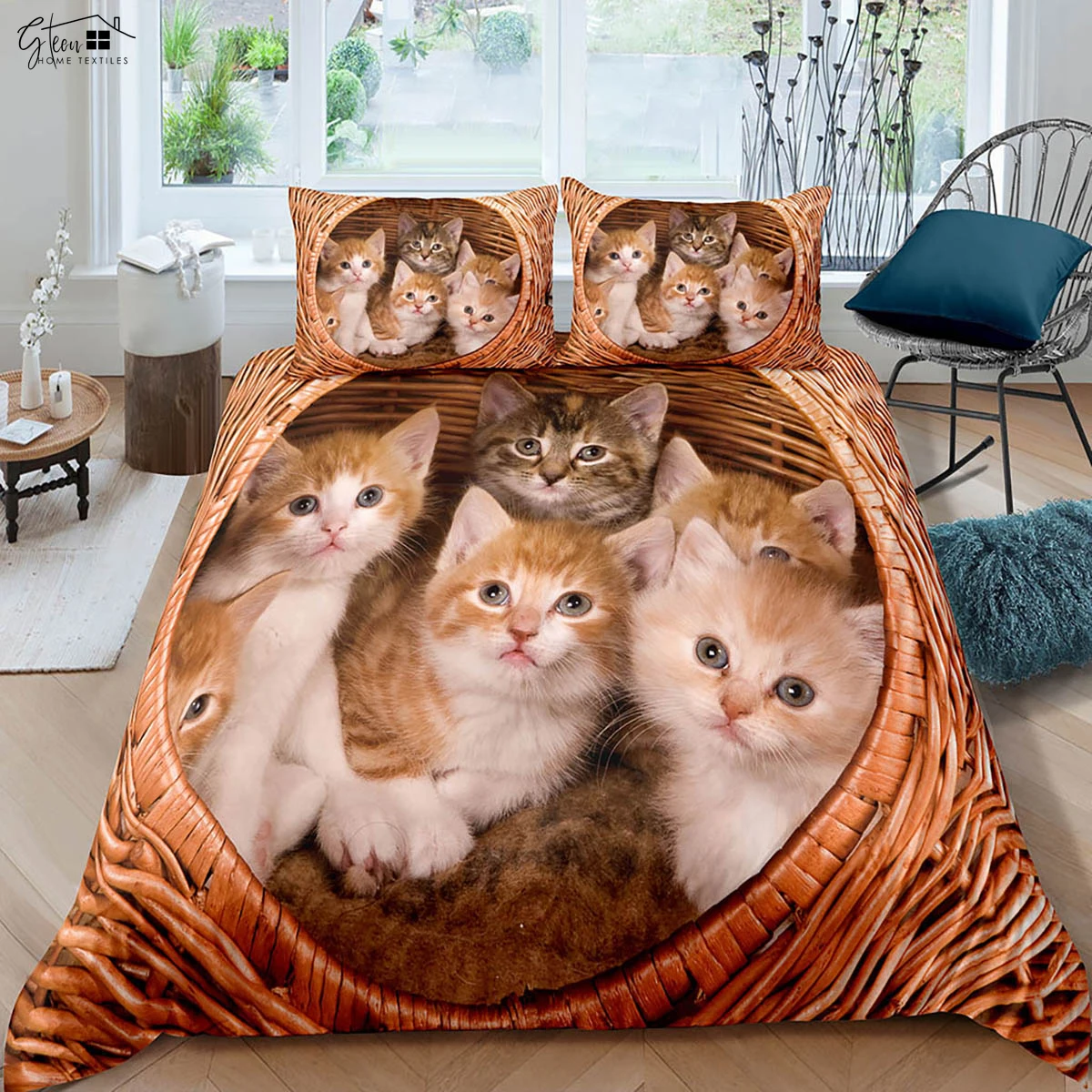 Cute Cat Animal Print Quilt Cover Polyester Machine Washable Bedding Set Quilt Cover Pillowcase 3 Pieces
Cute Cat Animal Print Quilt Cover Polyester Machine Washable Bedding Set Quilt Cover Pillowcase 3 Pieces