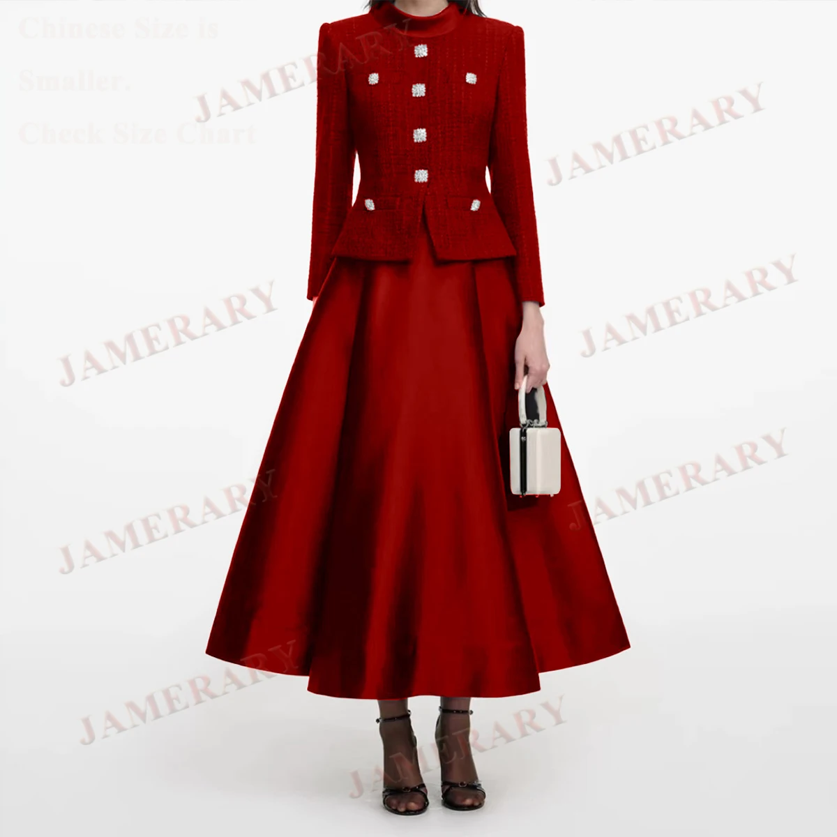 Elegant Brand Spring Autumn Rhinestone Long Dresses Women Tweed Satin Midi Dress Office Lady Full Sleeve
Elegant Brand Spring Autumn Rhinestone Long Dresses Women Tweed Satin Midi Dress Office Lady Full Sleeve