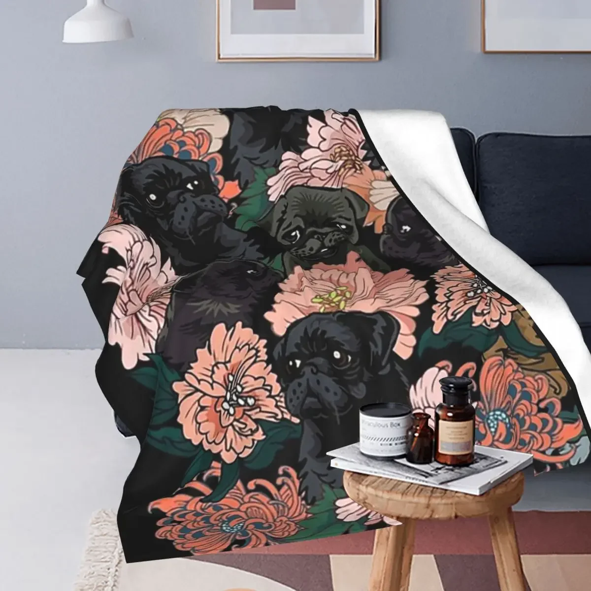 Because Black Pug Blanket Soft Warm Flannel Throw Blanket Bedspread for Bed Living room Picnic Travel Home Couch
Because Black Pug Blanket Soft Warm Flannel Throw Blanket Bedspread for Bed Living room Picnic Travel Home Couch