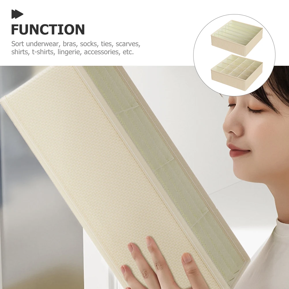 2pcs Underwear ganizer Storage Box 6 16 Compartments Foldable Drawer Bra Socks Closet Oxford Cloth Grey Bedroom Closet
2pcs Underwear ganizer Storage Box 6 16 Compartments Foldable Drawer Bra Socks Closet Oxford Cloth Grey Bedroom Closet