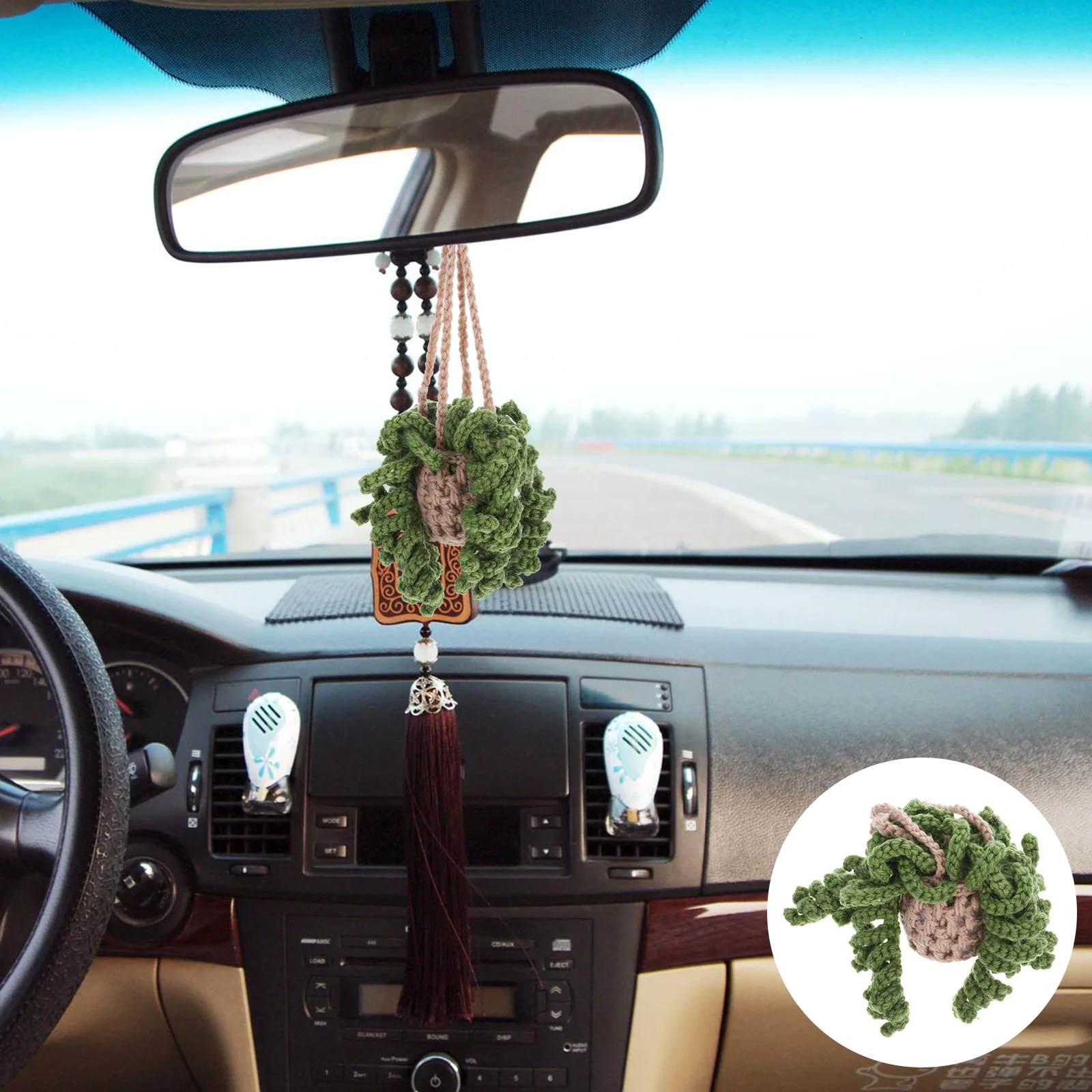 Car Accessories Crochet Hanging Interior Decoration Ornament Pendant Mirror Ornaments for Automobile Automotive Yarn
Car Accessories Crochet Hanging Interior Decoration Ornament Pendant Mirror Ornaments for Automobile Automotive Yarn