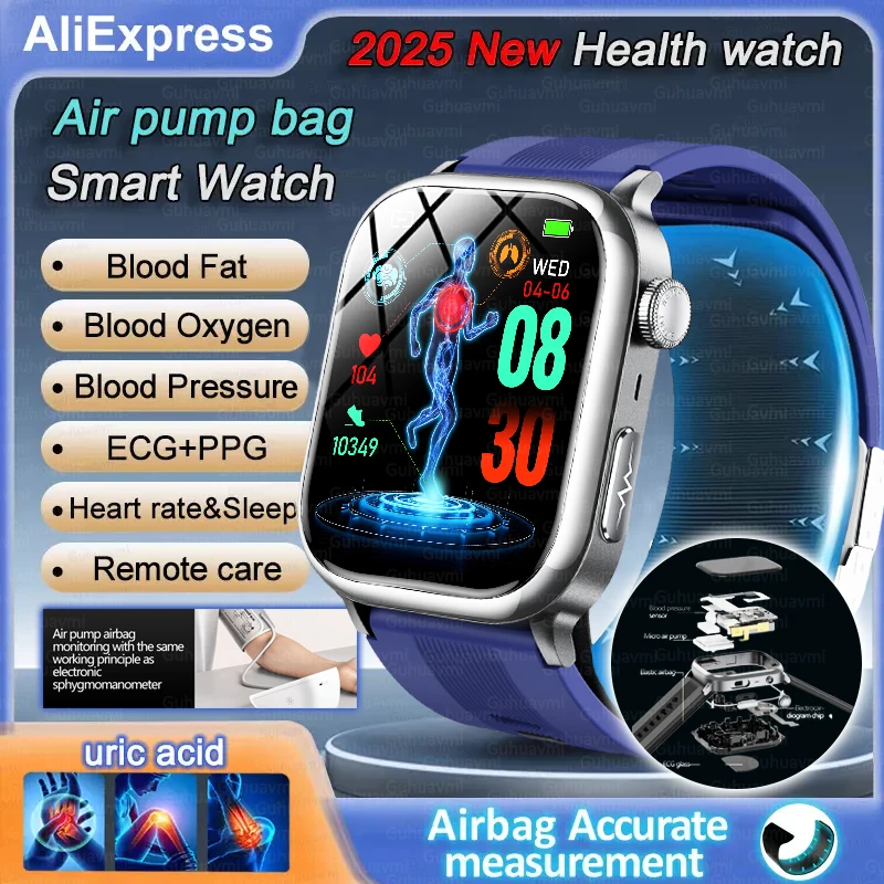 Новинка 2025 года для XIAOMI Ultra Air Bag SmartWatch для мужчин, жир в крови, ЭКГ + PPG, передача артериального давления, NFC HD BT, браслет для здоровья, женский браслет
Новинка 2025 года для XIAOMI Ultra Air Bag SmartWatch для мужчин, жир в крови, ЭКГ + PPG, передача артериального давления, NFC HD BT, браслет для здоровья, женский браслет