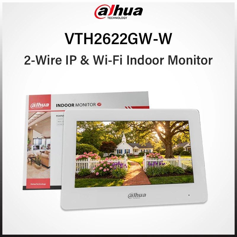 Dahua Original 2-Wire WiFi Indoor Monitor VTH2622GW-W 7-inch IP Screen Digital Monitor Supports PoE TF Card Alarm Port 2026 New
Dahua Original 2-Wire WiFi Indoor Monitor VTH2622GW-W 7-inch IP Screen Digital Monitor Supports PoE TF Card Alarm Port 2026 New