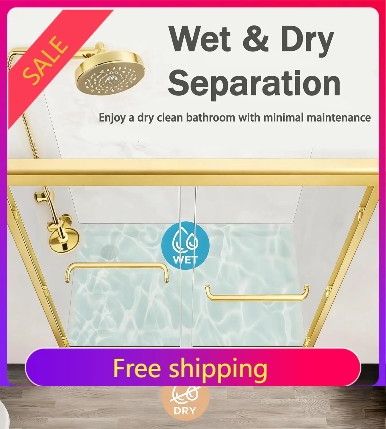 56''-60" W×57" H Gold Bathtub Shower Door,60 Inches Semi Frameless Glass Door for Bath tub,Reversible Bathroom Sliding Glass Sho
56''-60" W×57" H Gold Bathtub Shower Door,60 Inches Semi Frameless Glass Door for Bath tub,Reversible Bathroom Sliding Glass Sho