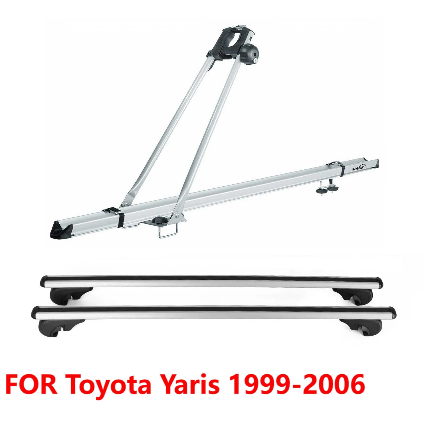 Bike Rack Roof Carrier Set For Toyota Yaris 1999-2006 Gray 3-Piece
Bike Rack Roof Carrier Set For Toyota Yaris 1999-2006 Gray 3-Piece