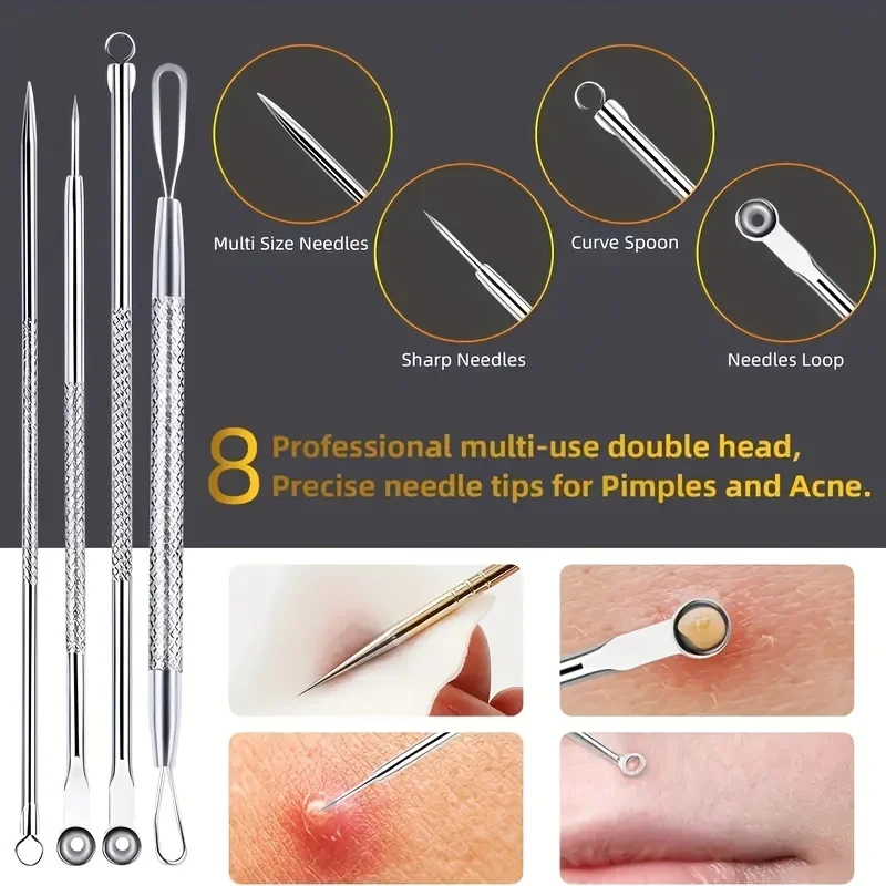 Professional 10-Piece Acne and Pimple Extracting Set - Stainless Steel Tools for Deep Cleansing and Skin Care
Professional 10-Piece Acne and Pimple Extracting Set - Stainless Steel Tools for Deep Cleansing and Skin Care