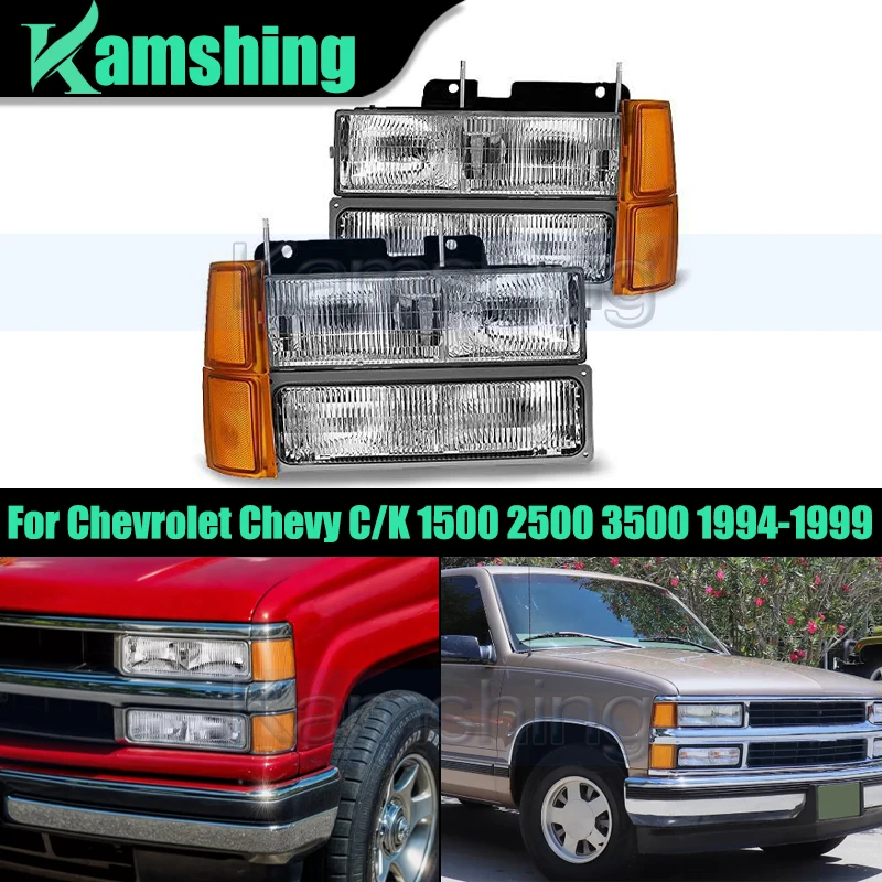 1set US Version Front Bumper Headlight For Chevrolet Chevy C/K 1500 2500 3500 1994-1999 Head Light Headlamp Without Bulb
1set US Version Front Bumper Headlight For Chevrolet Chevy C/K 1500 2500 3500 1994-1999 Head Light Headlamp Without Bulb