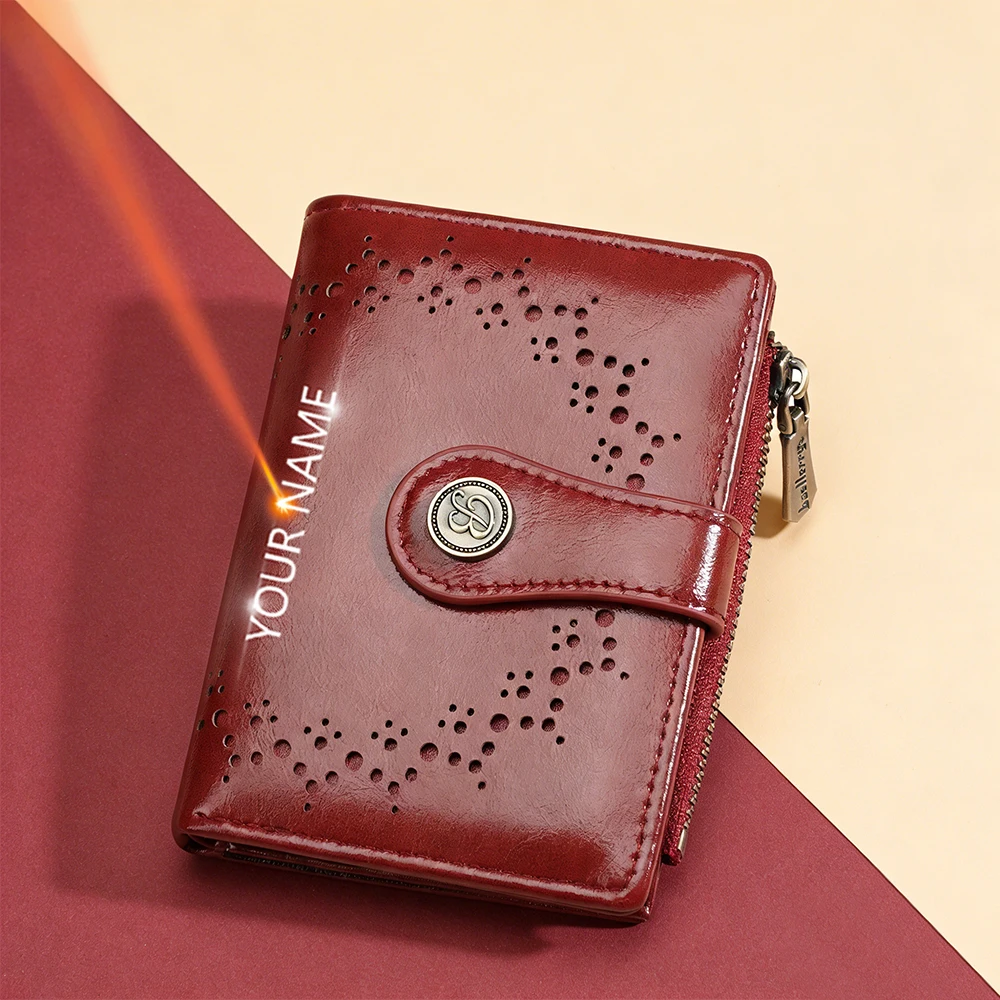 Name Engraving Women Wallets High Quality New Simple Short Card & Photo Holder Large Capacity Zipper Female Coin Purses
Name Engraving Women Wallets High Quality New Simple Short Card & Photo Holder Large Capacity Zipper Female Coin Purses