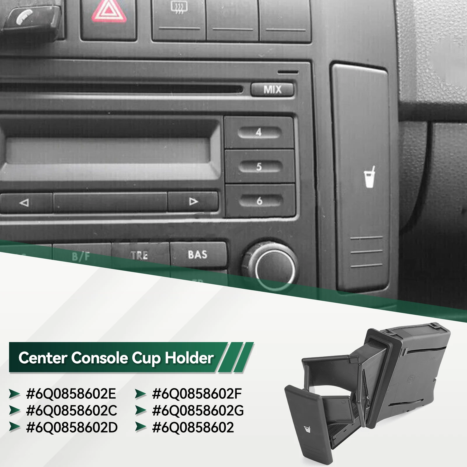 6Q0858602E 6Q0 858 602 Держатель для стаканов на центральной консоли автомобиля для Polo 9N 2002 2003 2004 2006 2007 2008 2010
6Q0858602E 6Q0 858 602 Держатель для стаканов на центральной консоли автомобиля для Polo 9N 2002 2003 2004 2006 2007 2008 2010