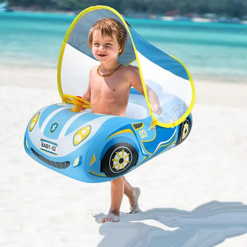 Baby Swimming Float Sports Car Shape Portable Toddler Swim Float With Sun Protection PVC Children's Swimming Rings Toys & Games
Baby Swimming Float Sports Car Shape Portable Toddler Swim Float With Sun Protection PVC Children's Swimming Rings Toys & Games