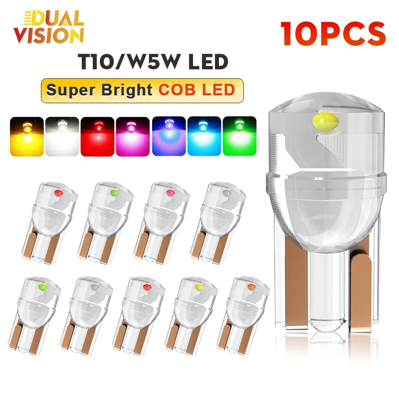 10pcs T10 W5W 168 Super Bright COB LED Car Wedge Bulbs Parking Lights Auto License Plate Lamps Dome Read Lights For Motorcycles
10pcs T10 W5W 168 Super Bright COB LED Car Wedge Bulbs Parking Lights Auto License Plate Lamps Dome Read Lights For Motorcycles