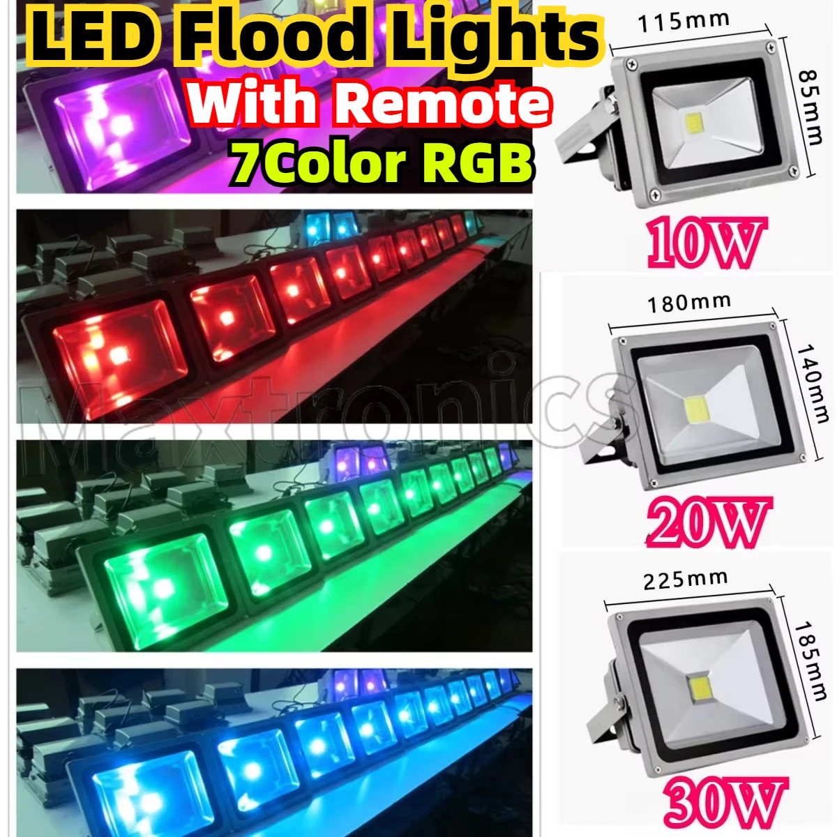 HOt 10W 20W 30W 50W LED Spotlight With Remote IP65 Waterproof for Outdoor Garden Projector Lighting 7Color RGB LED Flood Lights
HOt 10W 20W 30W 50W LED Spotlight With Remote IP65 Waterproof for Outdoor Garden Projector Lighting 7Color RGB LED Flood Lights