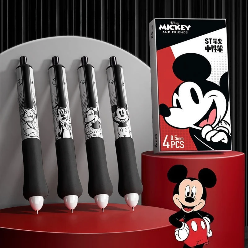 4Pcs Disney Mickey Mouse Gel Pen Cute Cartoon Black 0.5mm Push Action Pen Office School Supplies Student Stationery Holiday Gift
4Pcs Disney Mickey Mouse Gel Pen Cute Cartoon Black 0.5mm Push Action Pen Office School Supplies Student Stationery Holiday Gift