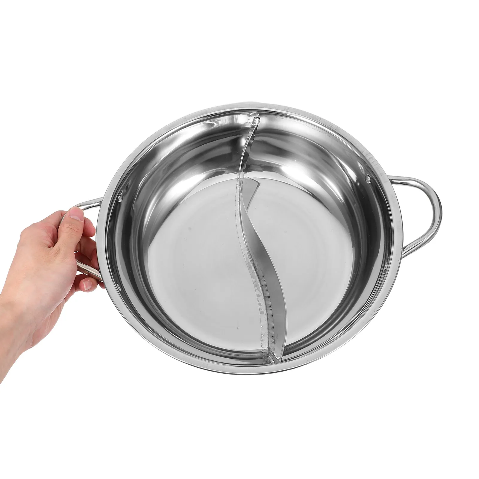 1Set Stainless Steel Divided Hot Pot with Ladle Strainer Spoon Dual- Gathering Korean Chinese Pot
1Set Stainless Steel Divided Hot Pot with Ladle Strainer Spoon Dual- Gathering Korean Chinese Pot