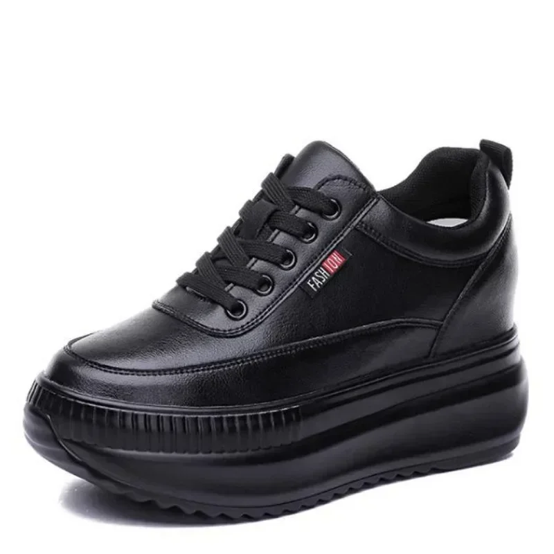 High quality 8cm Women Platform Sneakers Autumn Fashion Ladies Vulcanize High Brand Genuine Leather Lace Up Stable Spring Shoes
High quality 8cm Women Platform Sneakers Autumn Fashion Ladies Vulcanize High Brand Genuine Leather Lace Up Stable Spring Shoes