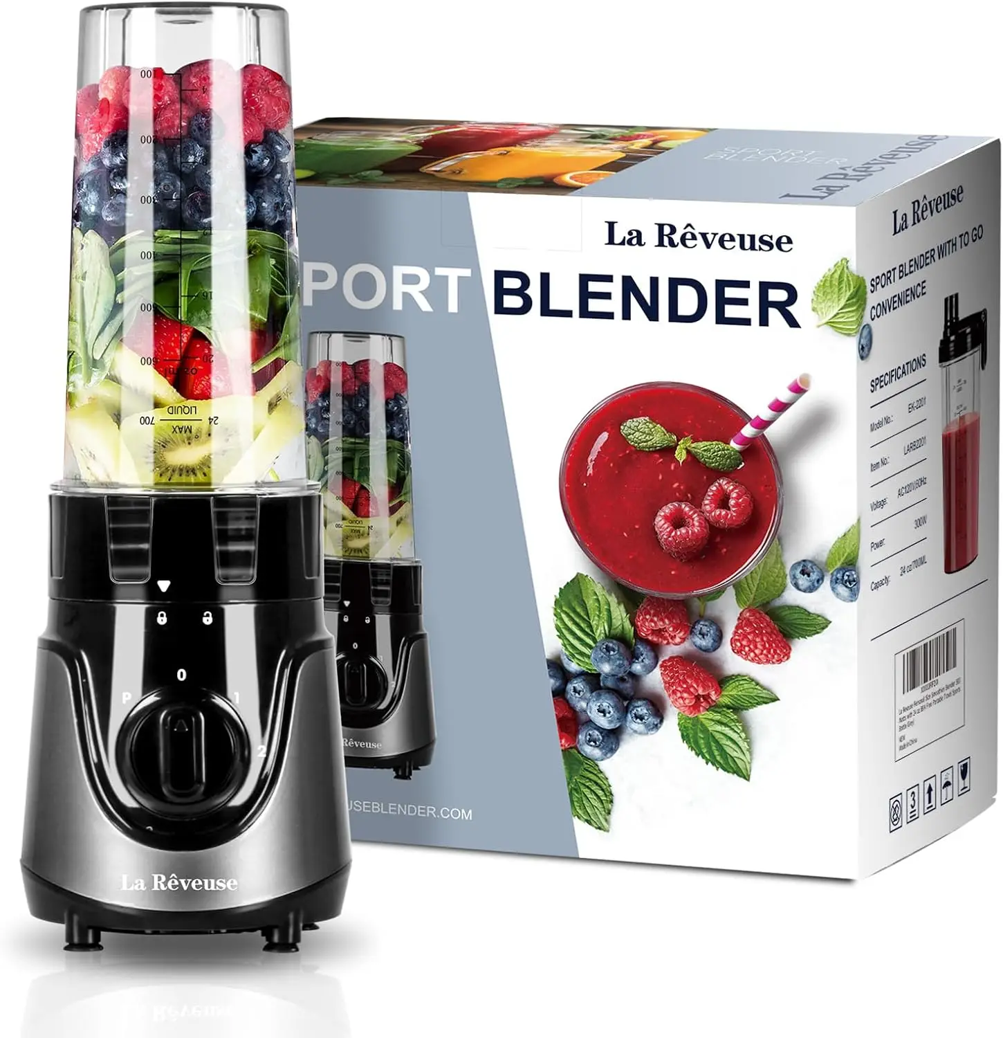 Блендер для смузи индивидуального размера, 300 Вт с портативной спортивной бутылкой для путешествий без BPA на 24 унции (серый)
Блендер для смузи индивидуального размера, 300 Вт с портативной спортивной бутылкой для путешествий без BPA на 24 унции (серый)